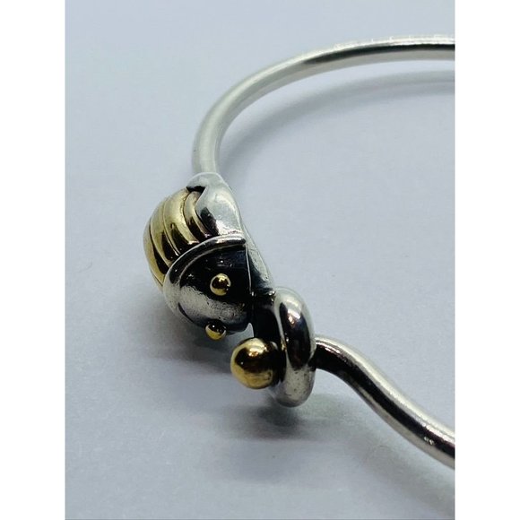 Tiffany & Co. Sterling Silver 18K Yellow Gold Scarab Hook & Eye Bracelet - Picture 4 of 9